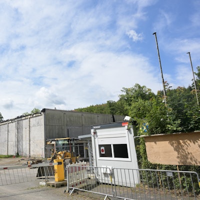 Das Foto zeigt Bauarbeiten am Schulzentrum Kürten