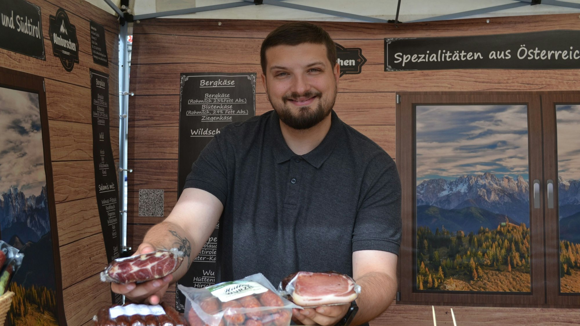 Fleisch- und Wurstvarianten aus der Alpenregion standen ebenfalls auf der Speisekarte.