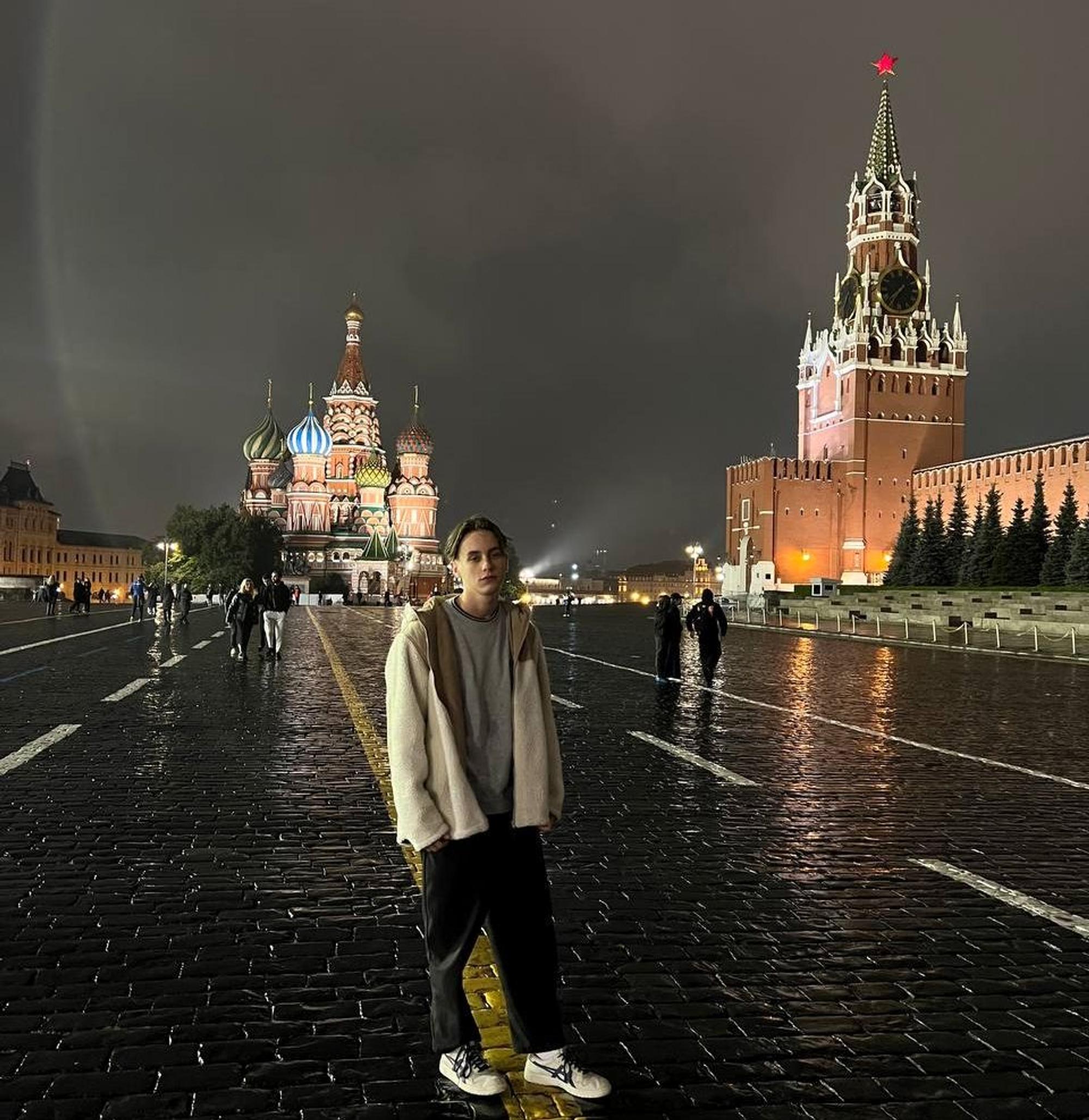 Tristan in Moskau auf dem Roten Platz