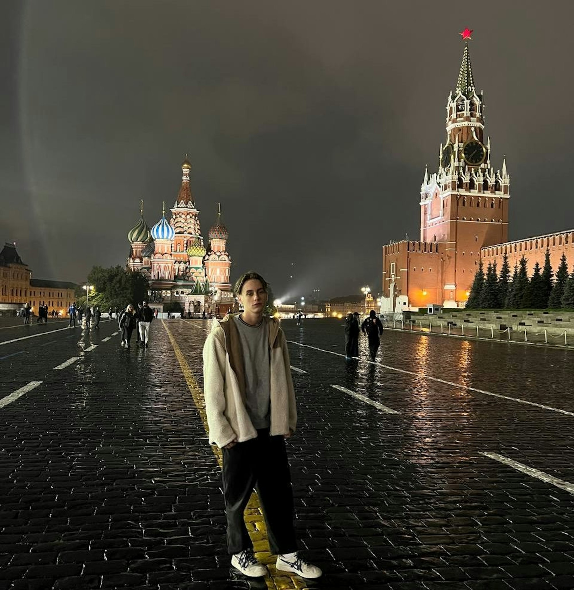 Tristan in Moskau auf dem Roten Platz