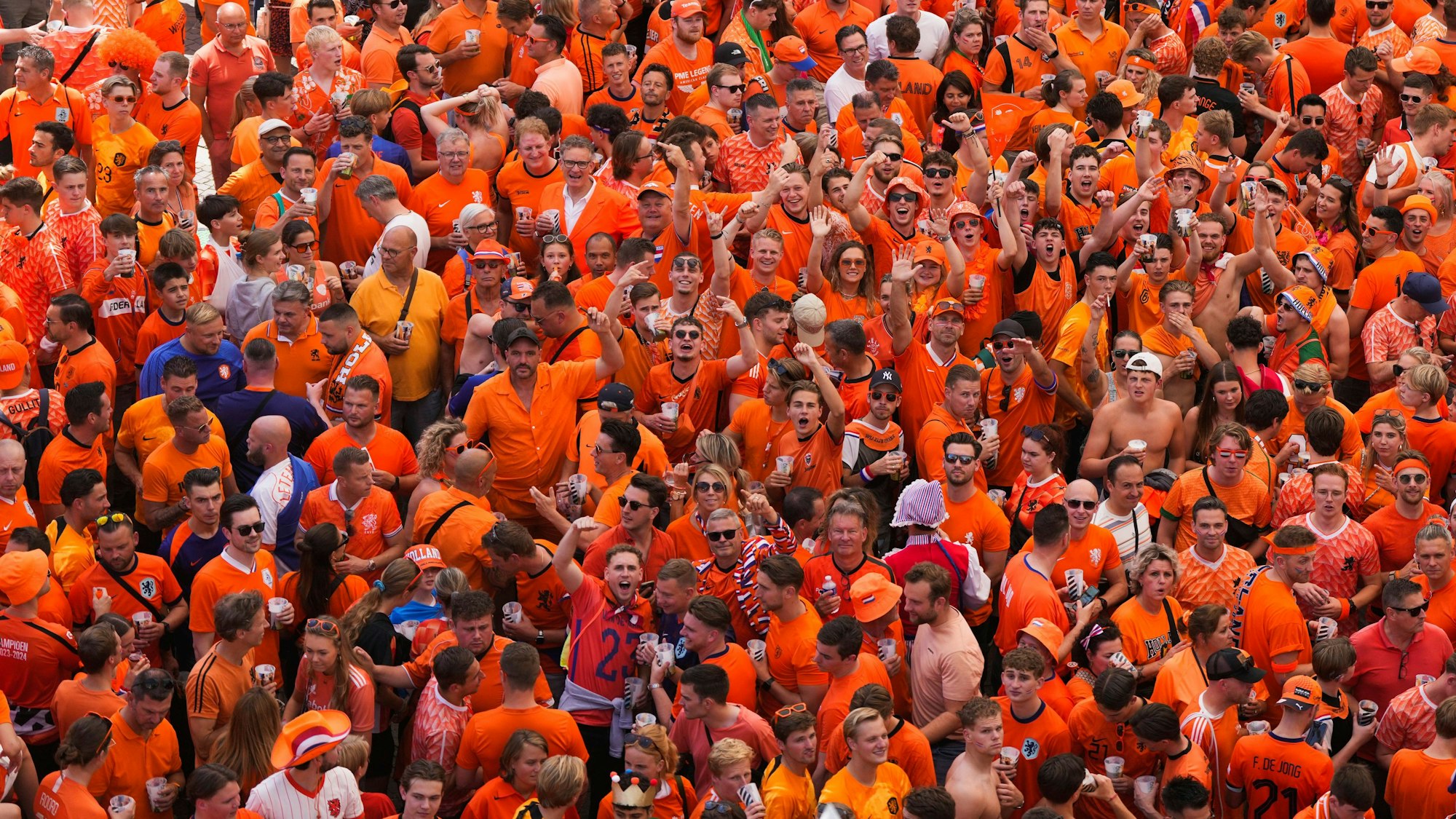 Fans der Niederlande feiern