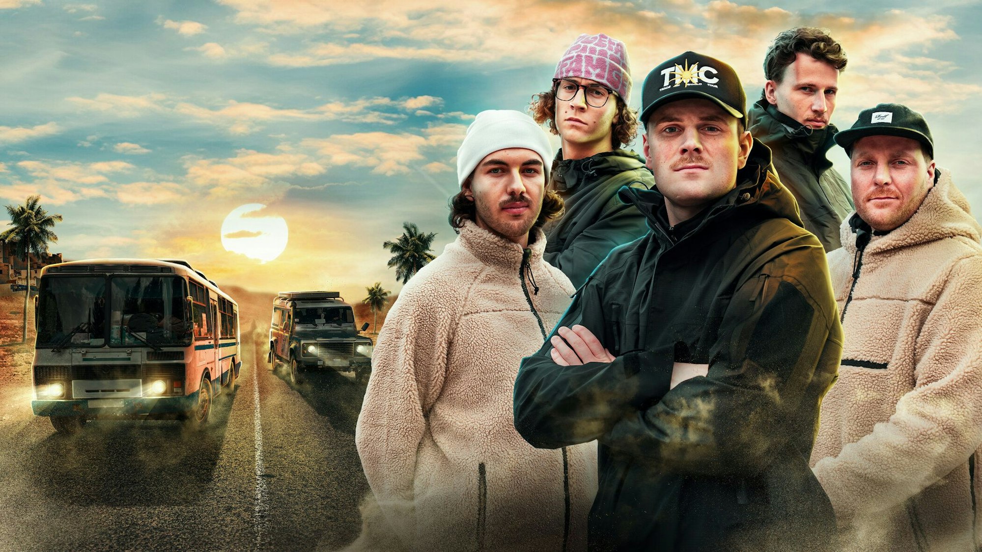 Die Teilnehmer von The Race: Daniel Ngl , Jovan Uljarevic, Dave Henrichs, Birdseye, Brian Jakubowski