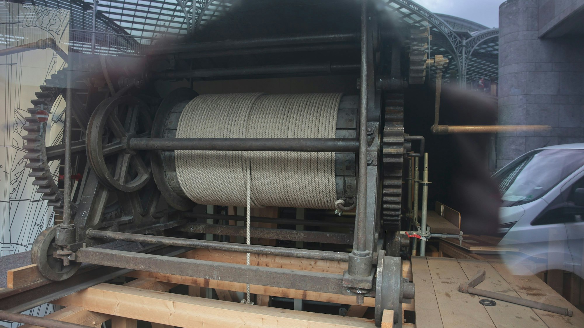 05.07.2024l:Windenwagen aus dem 20.Jahrhundert. Das geheime Museum im Dom in der Dombauhütte.Foto:Dirk Borm