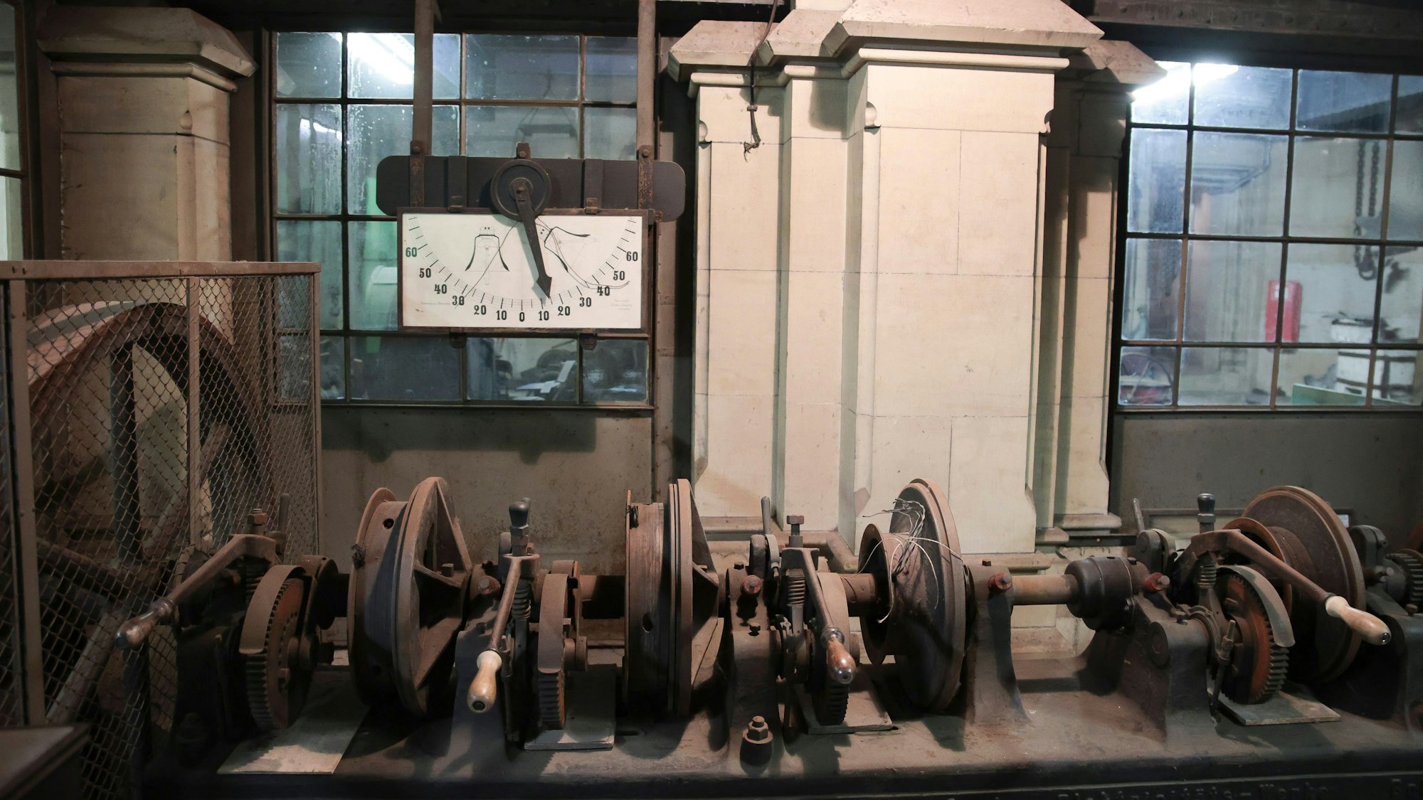 05.07.2024,Köln: Läutemaschine von 1909.Das geheime Museum im Dom in der dombauhütte.Foto:Dirk Borm