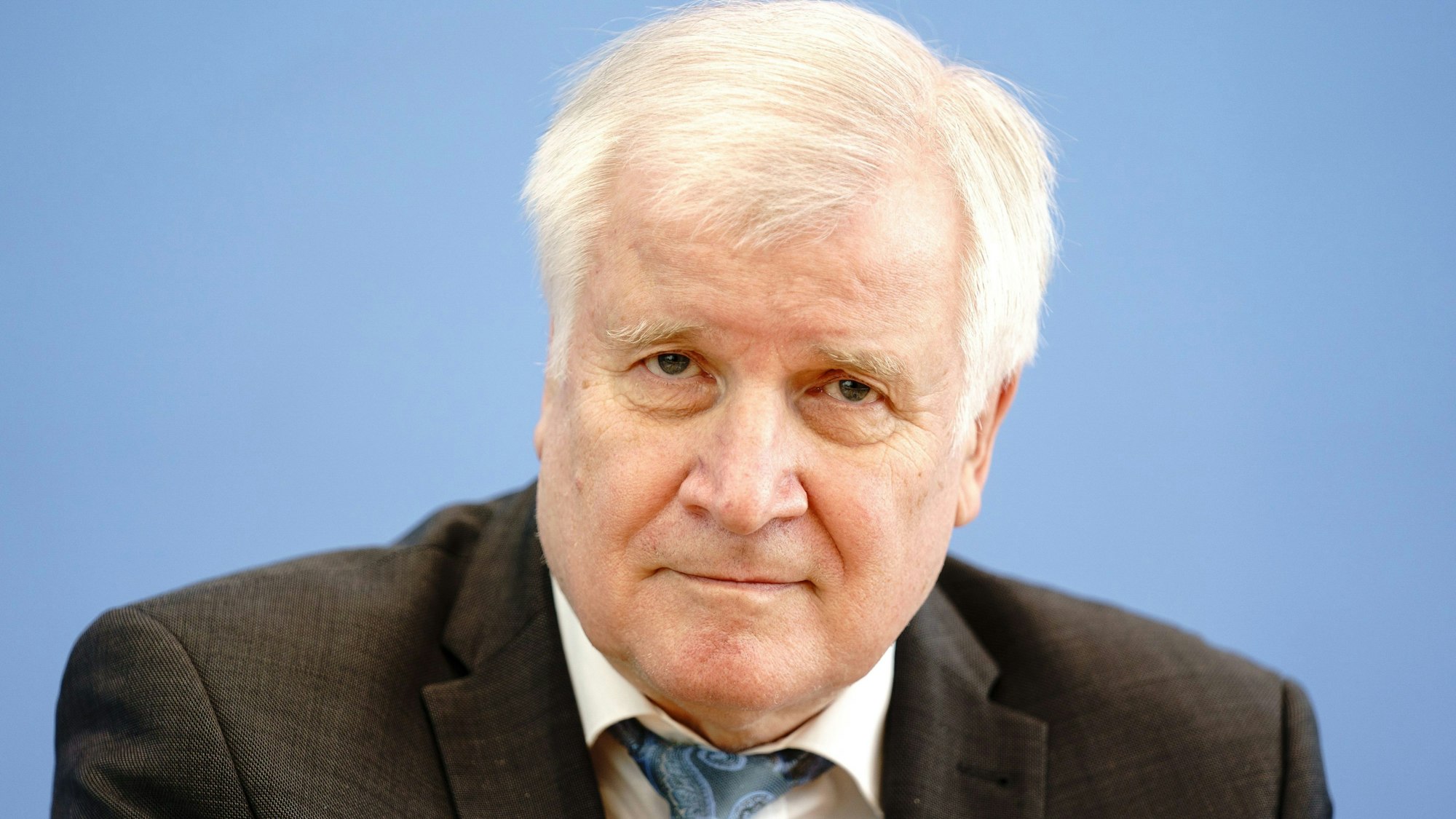 Horst Seehofer (CSU), Bundesminister des Innern, für Bau und Heimat, bei einer Bundespressekonferenz.