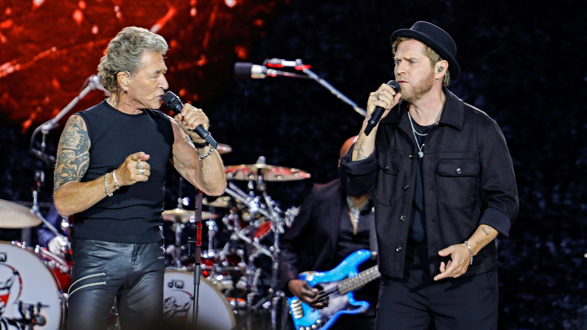 Johannes Oerding mit Peter Maffay.