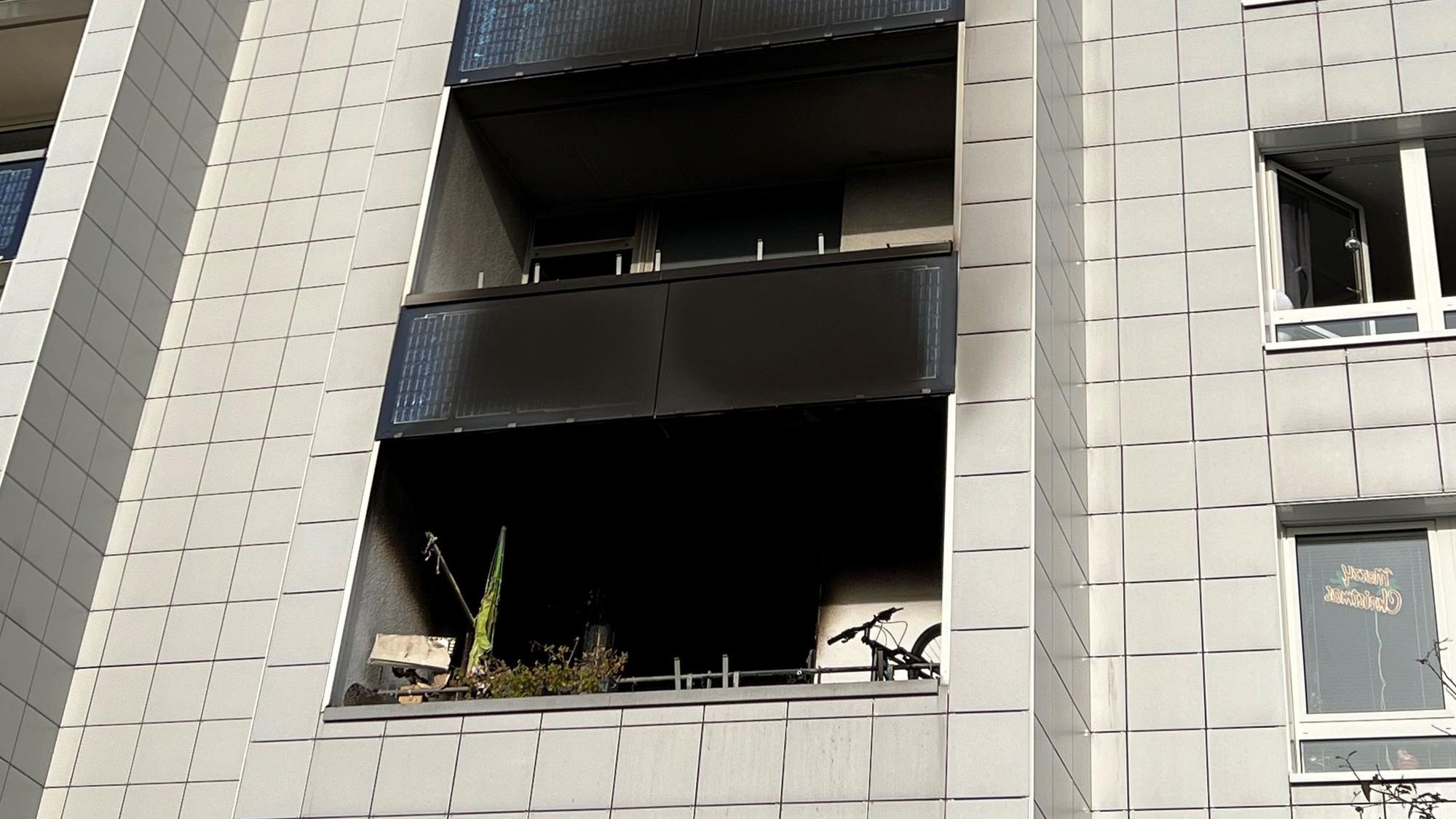 Das Wohnhaus in Bocklemünd nach dem Brand