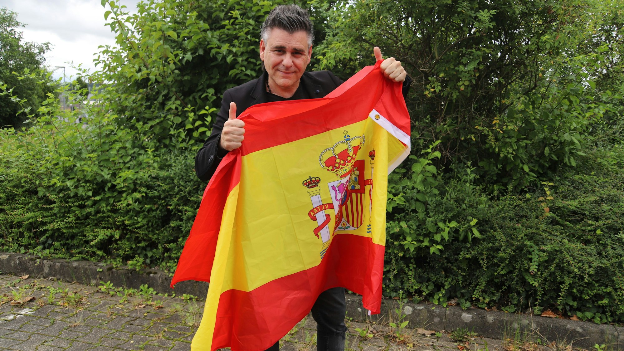 Fidel Gonzalez fiebert am Sonntag für die Spanier.