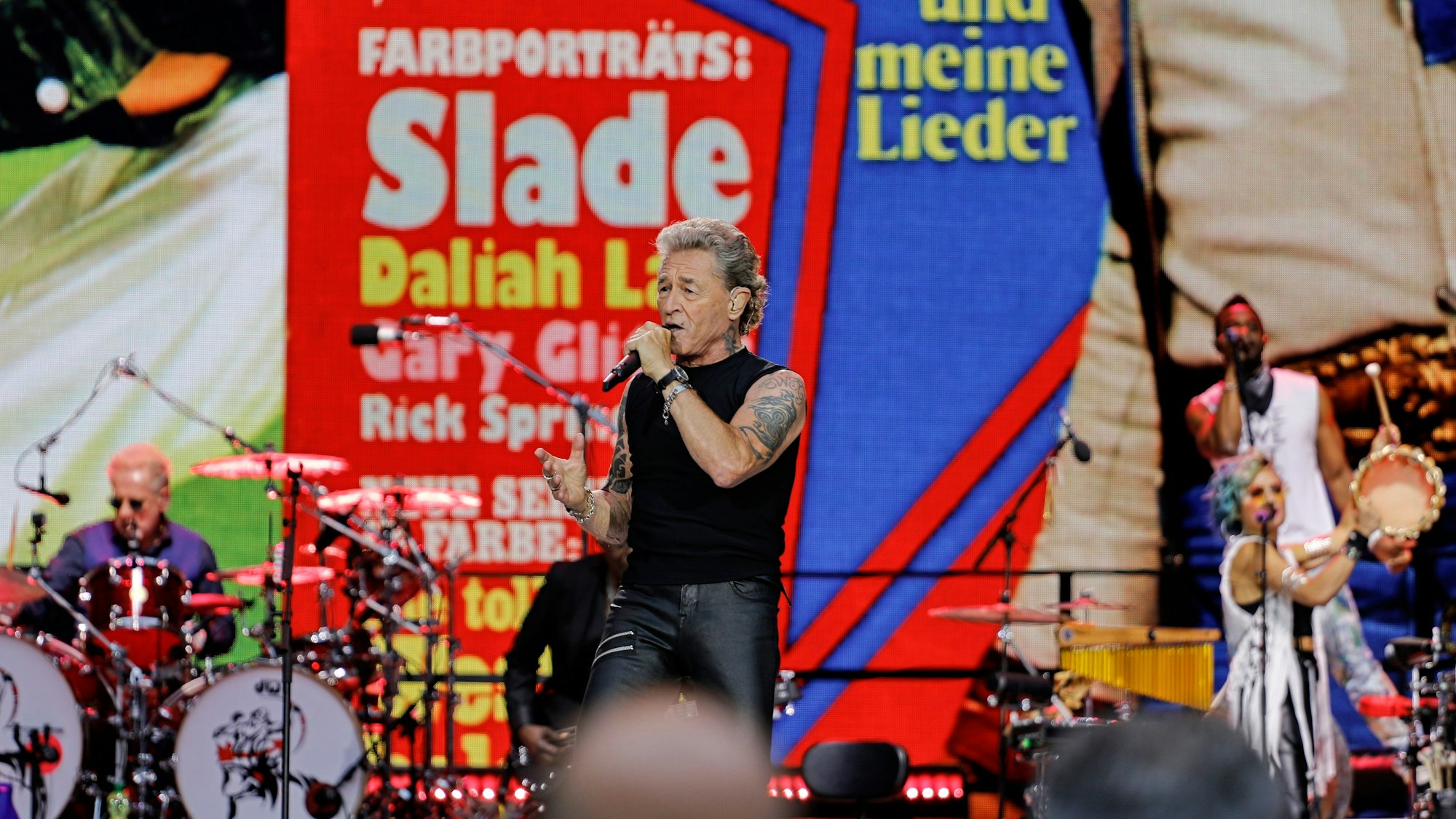 Peter Maffay singt auf der Bühne.