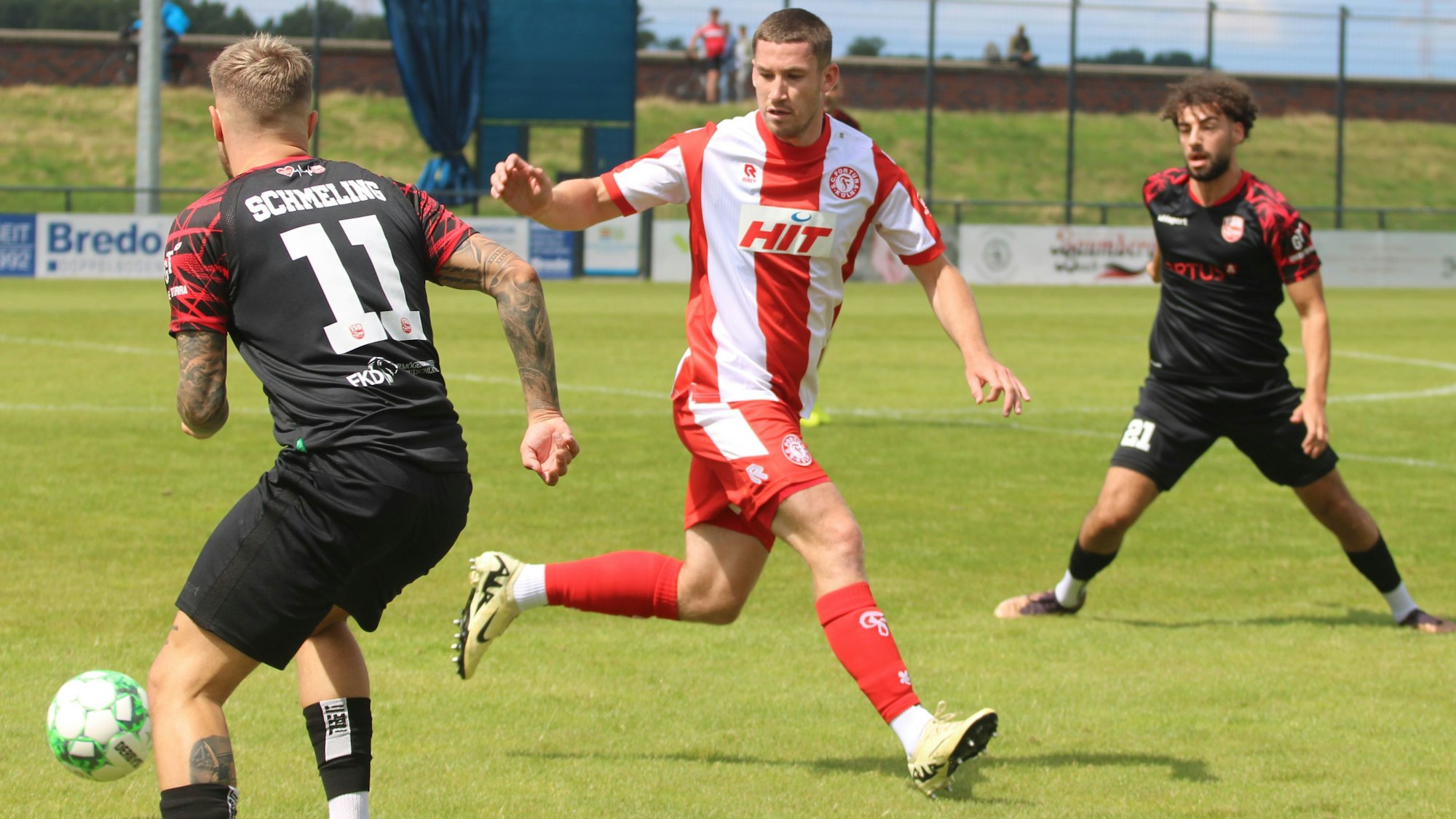 Fortuna Kölns Neuzugang Hendrik Mittelstädt gelang beim Blitzturnier in Monheim sein erstes Tor für den Südstadt-Klub.