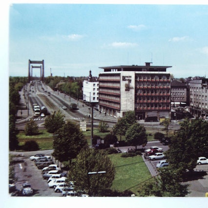 Luftaufnahme Wiener Platz um das Jahr 1966