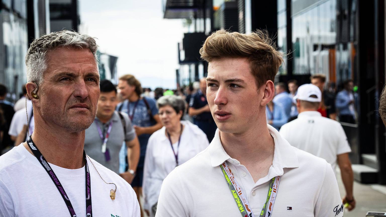 Ralf Schumacher links und sein Sohn David Schumacher.