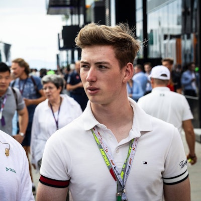 Sky-Reporter Ralf Schumacher links und sein Sohn David Schumacher bei einem Grand Prix in Ungarn (Archivbild)