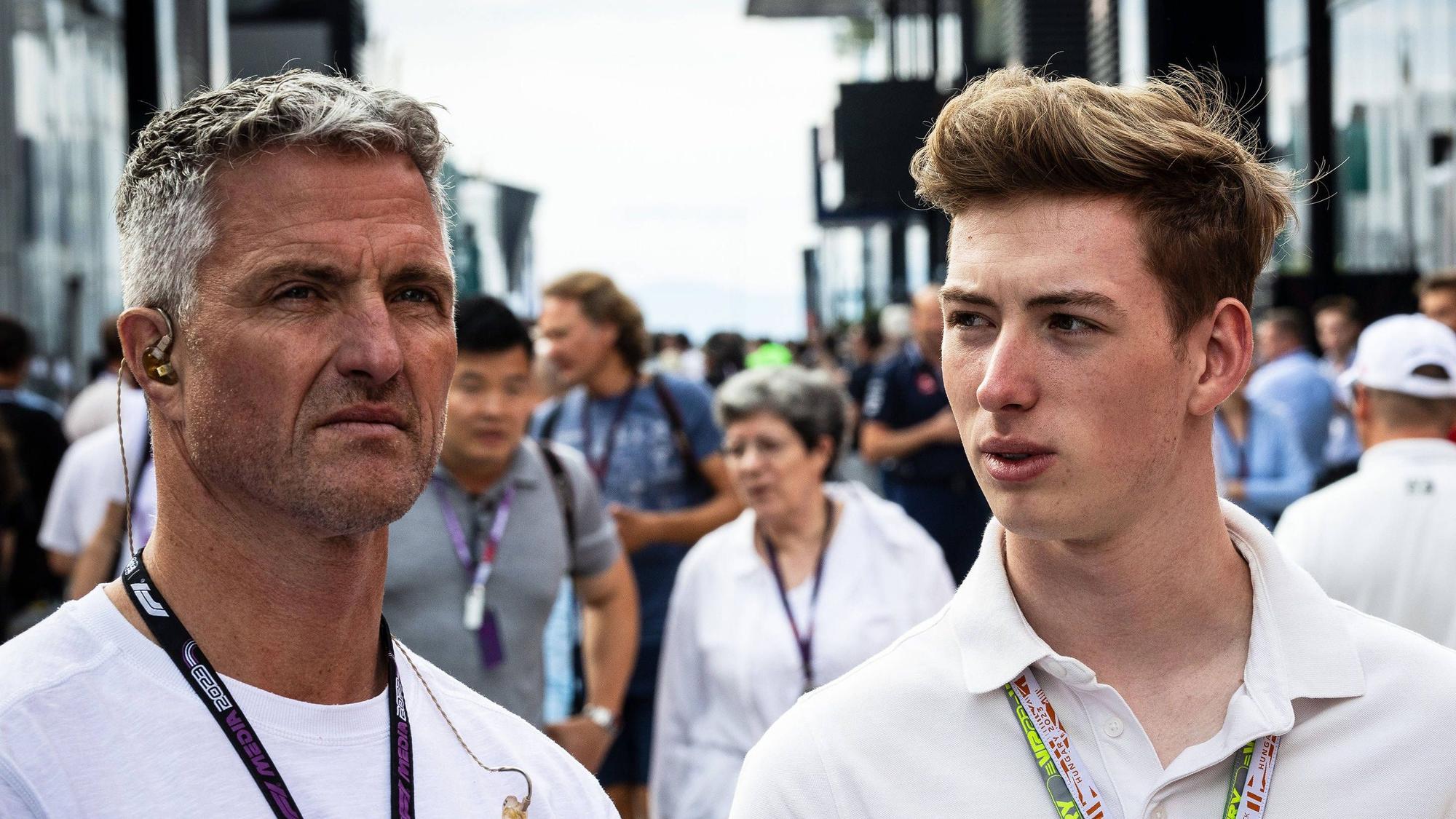 Ralf Schumacher links und sein Sohn David Schumacher.