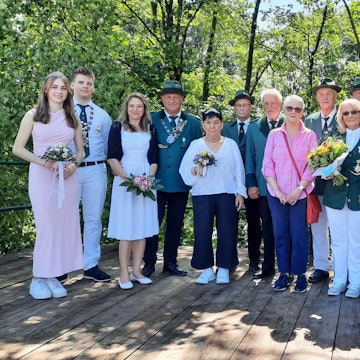 Die Majestäten und Jubilare.