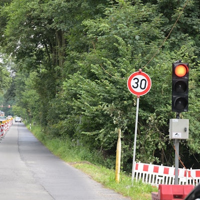 Das Foto zeigt die Baustelle zwischen Eichhof und Waldmühle.
