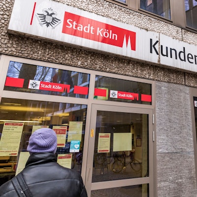 Kundenzentrum der Stadt Köln auf dem Laurenzplatz in der Kölner Innenstadt.