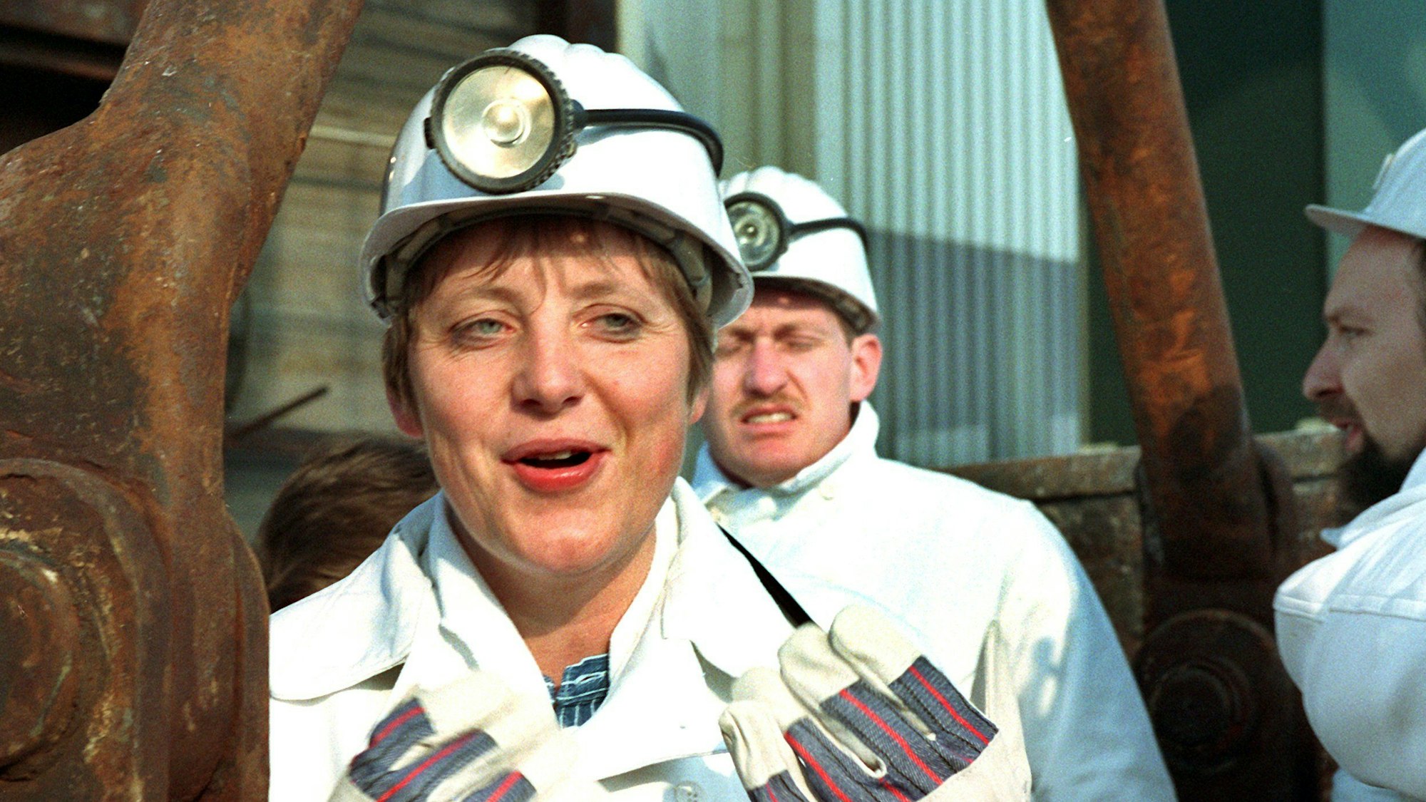 Angela Merkel bei ihrem ersten Besuch der Gorlebener Atomanlagen.
