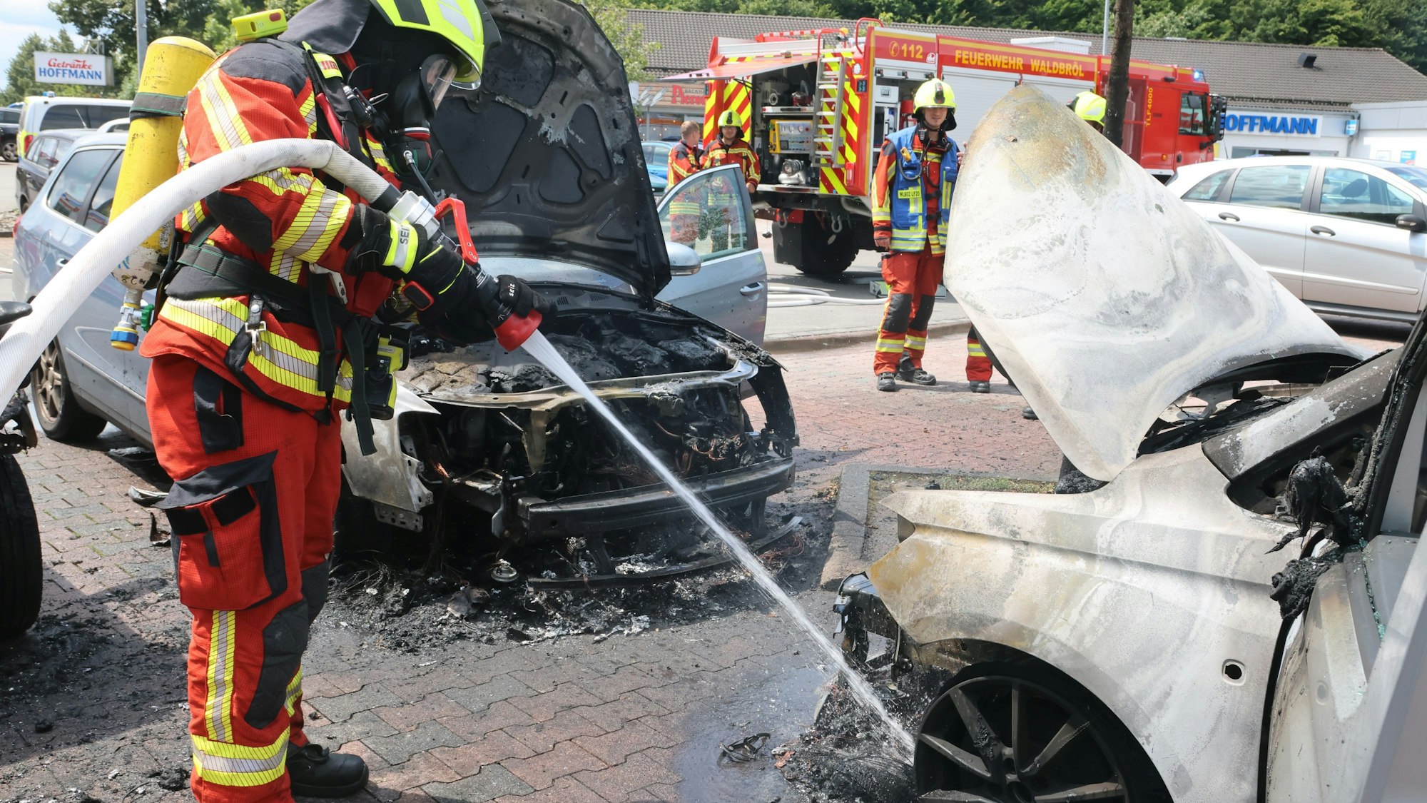 Die Brandstelle in Hermesdorf.