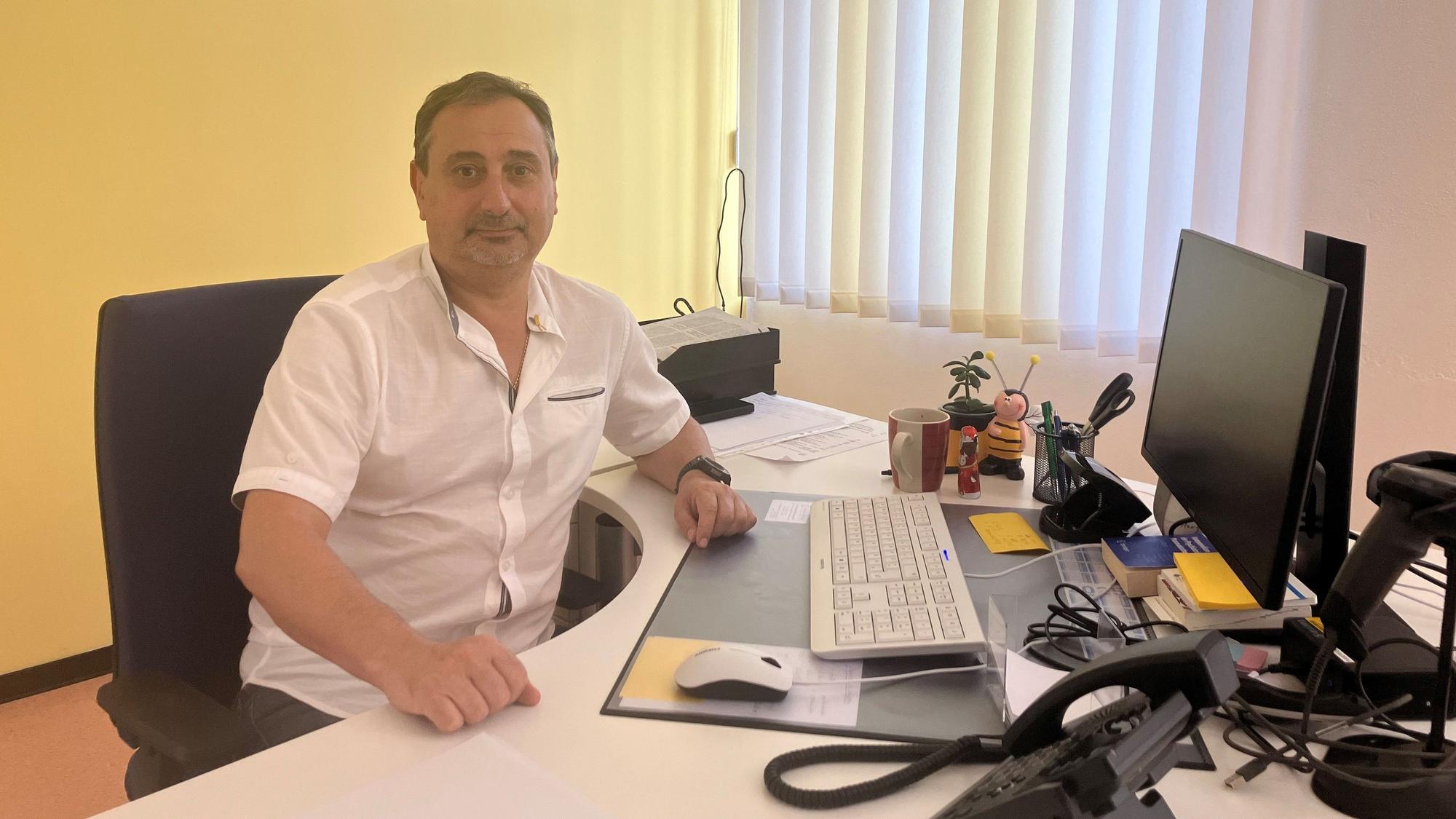 Igor Prudkov in seinem neuen Büro in der psychiatrischen Ambulanz in Hückeswagen.