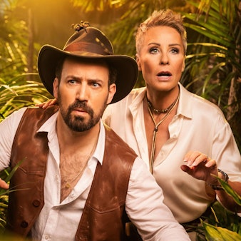 Die Moderatoren Jan Köppen und Sonja Zietlow vom RTL-Dschungelcamp „Ich bin ein Star - Holt mich hier raus!“.