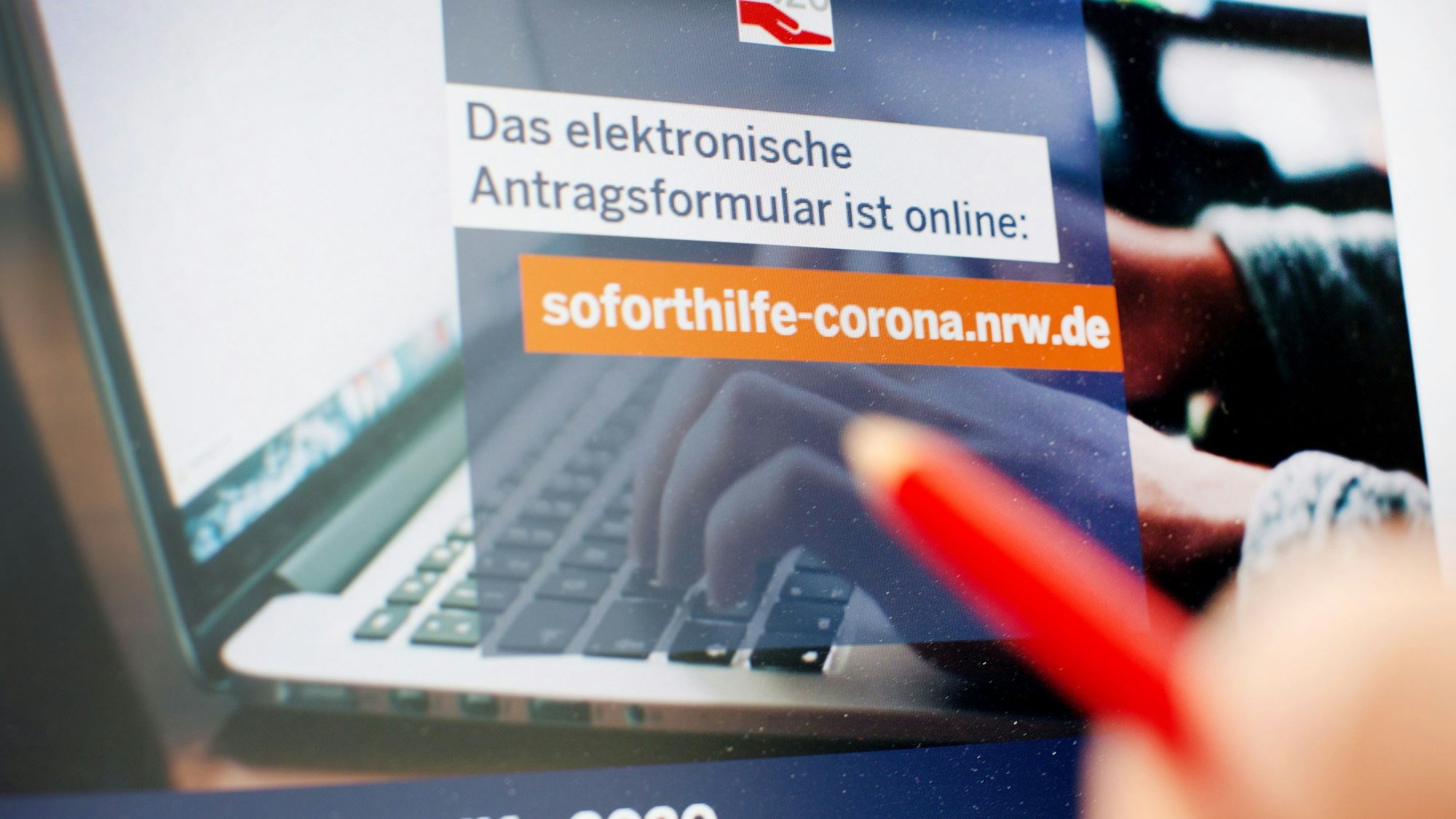 Das Foto zeigt die Internetseite des Wirtschaftsministeriums NRW.