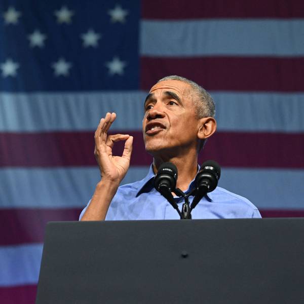 (FILES) Former US President Barack Obama speaks during a rally in support of Democratic US Senate candidate John Fetterman in Philadelphia, Pennsylvania, on November 5, 2022. Obama has told allies that Joe Biden needs to reconsider his reelection bid, the Washington Post reported on July 18, 2024. Obama believes that Biden's path to victory has diminished and that the 81-year-old should "seriously consider the viability of his candidacy," the newspaper said, citing people briefed on his thinking. (Photo by SAUL LOEB / AFP)