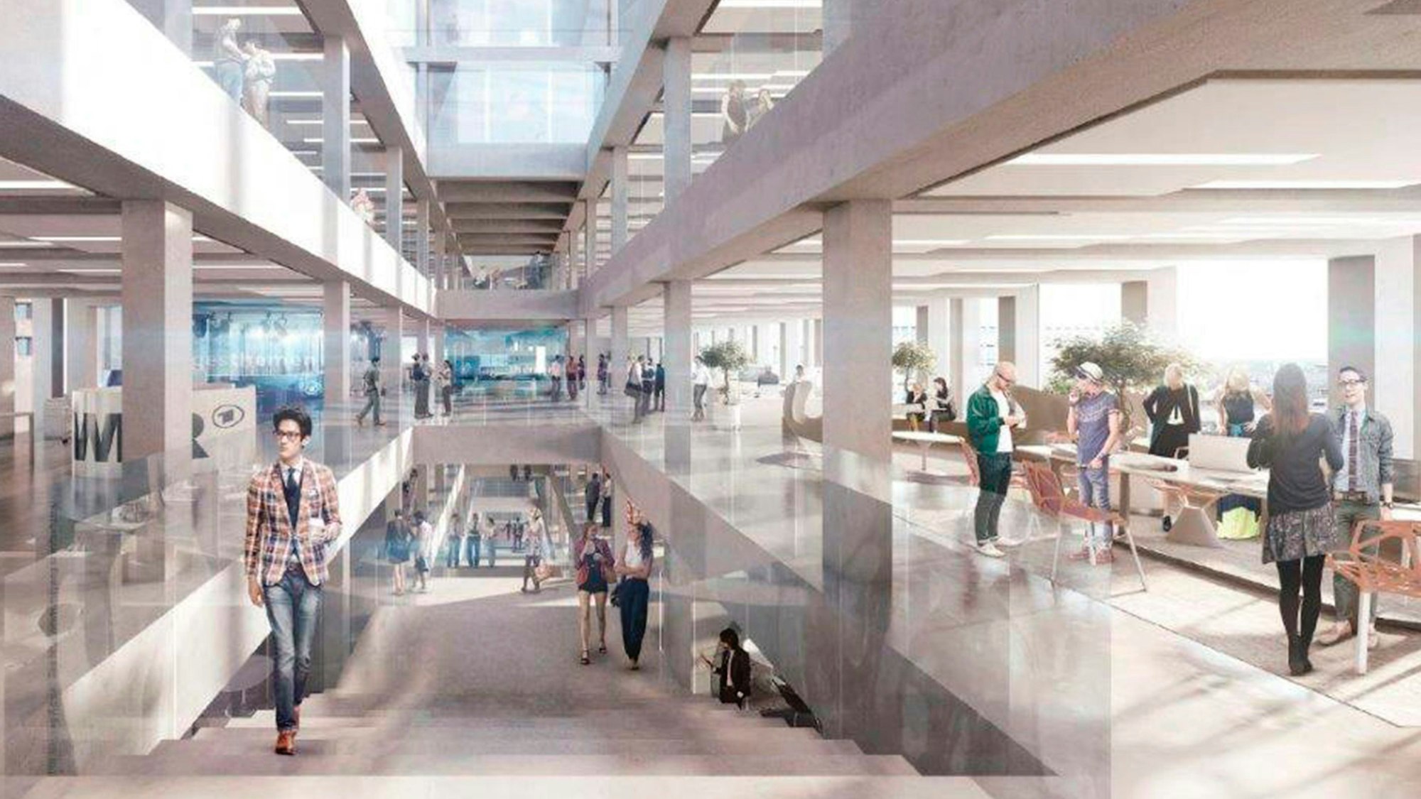 Der Blick in das geplante Innere des Filmhauses.