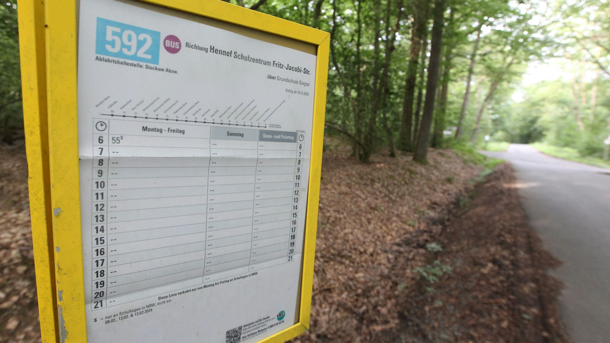 einsamste Bushaltestellen im Rhein-Sieg-Kreis
Bushaltestelle Stockum Abzweig in Ruppichteroth zwischen Litterscheid und Stockum im Wald auf der Römerstraße