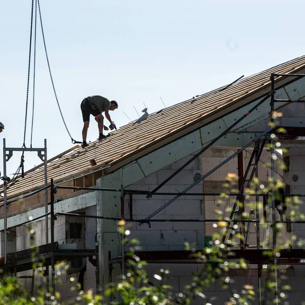 Baustelle eines Wohnungebäudes in Stuttgart Schönberg