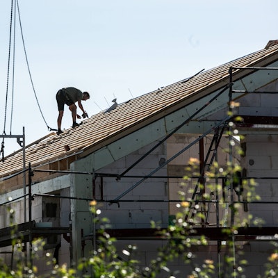 Baustelle eines Wohnungebäudes in Stuttgart Schönberg