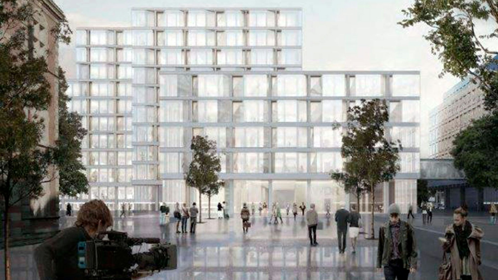 Visualisierung des WDR-Filmhauses von außen.