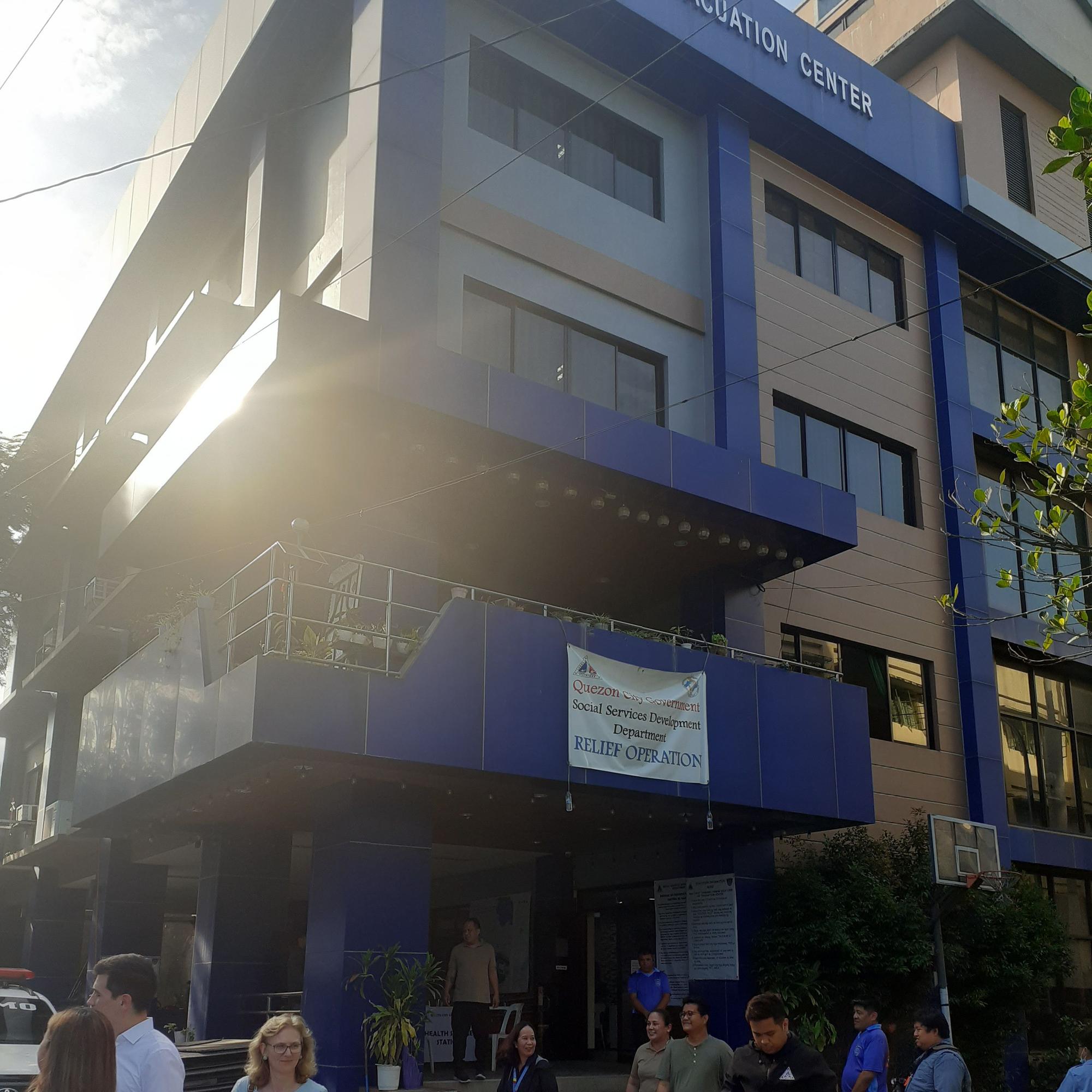 Ein Evakuierungszentrum in Quezon City auf den Philippinen