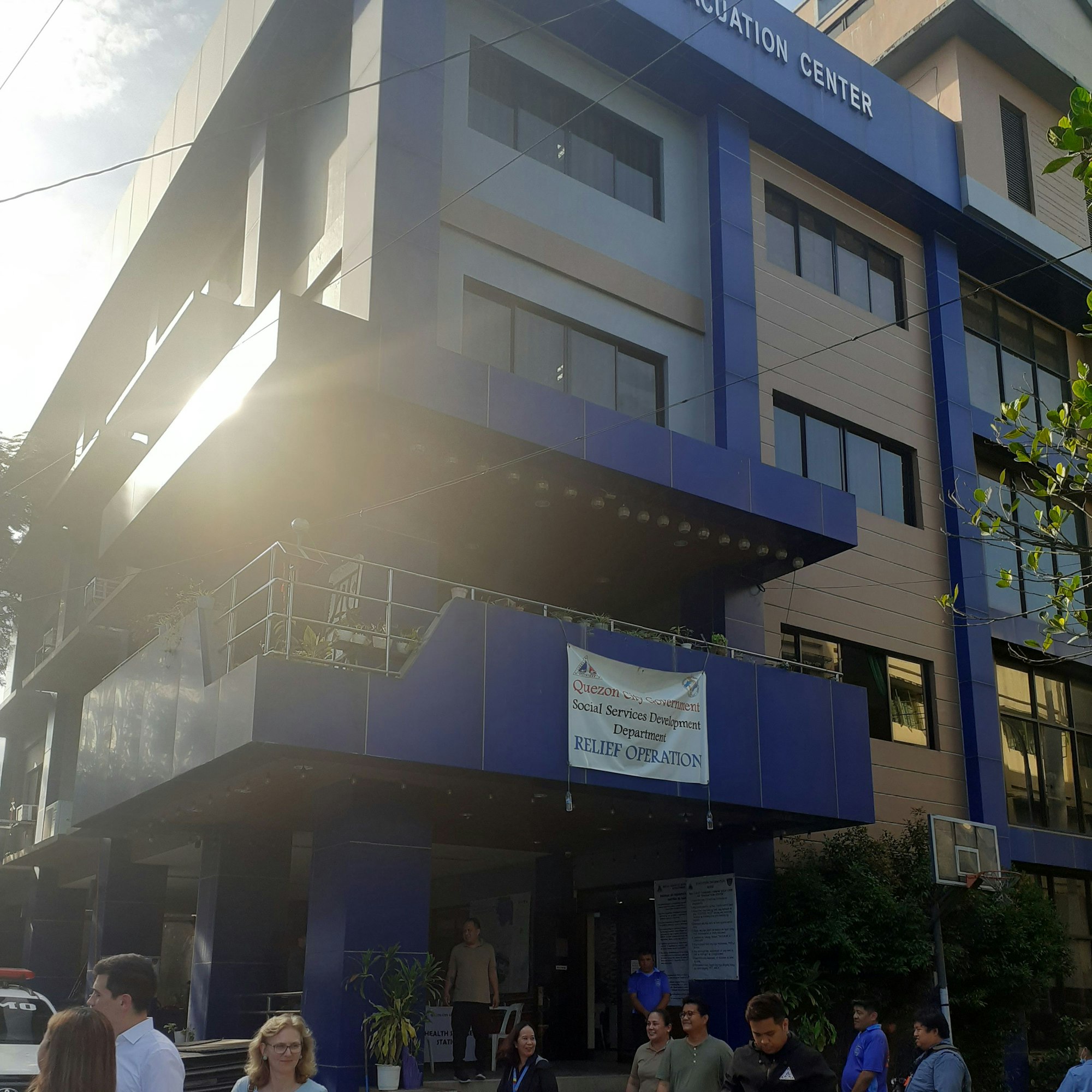 Ein Evakuierungszentrum in Quezon City auf den Philippinen
