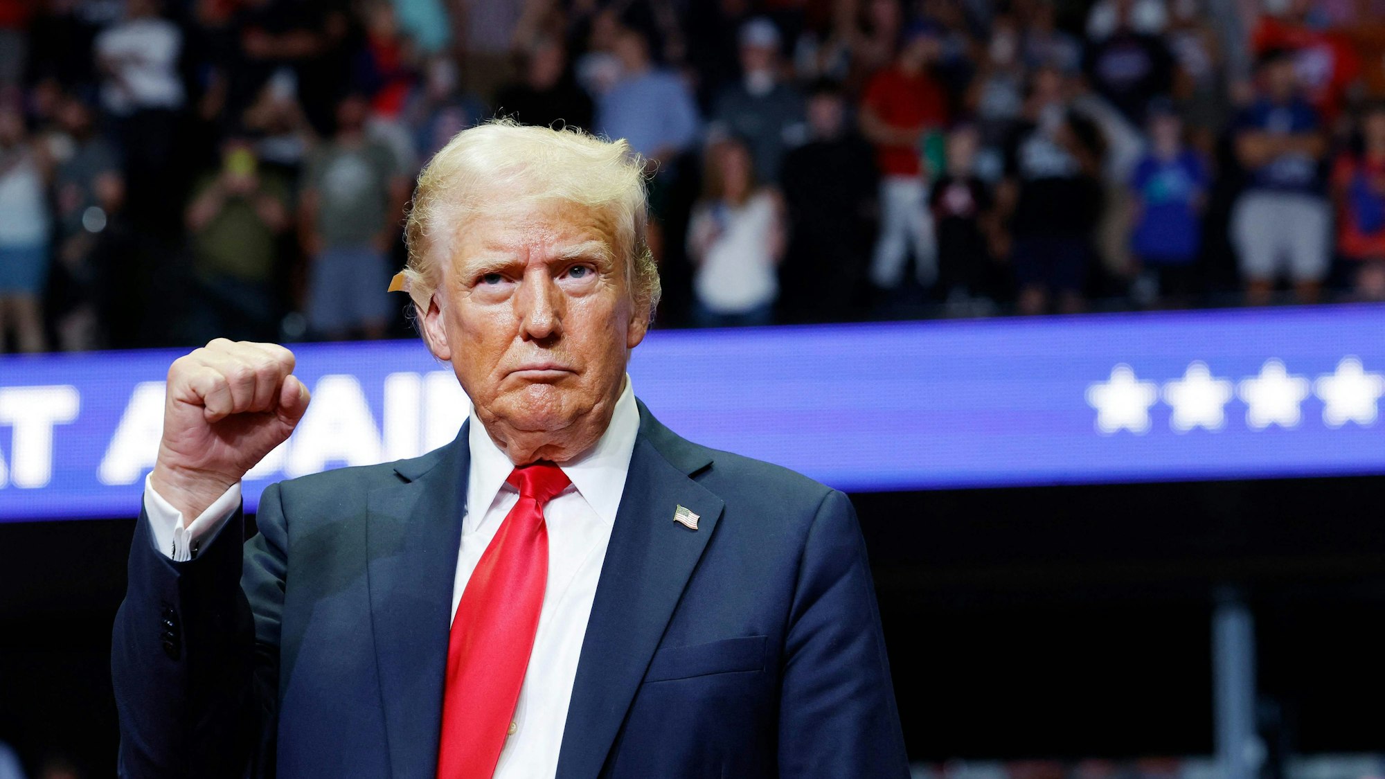 Donald Trump hatte bei den ersten Auftritten nach dem Anschlag auf ihn zunächst mitgenommen gewirkt. Davon war am Wochenende nicht mehr viel zu sehen.