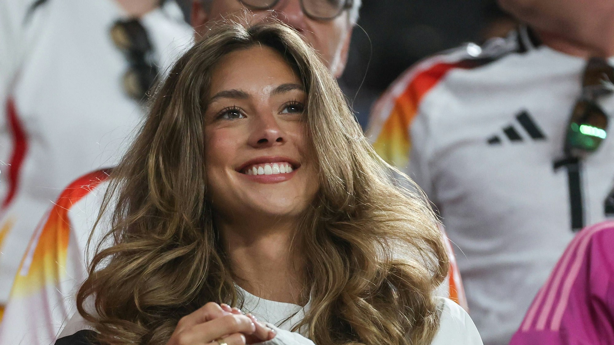 Sophia Havertz, gebürtige Weber, hat ihrem Mann während der EM regelmäßig im Stadion unterstützt. (Archivbild)