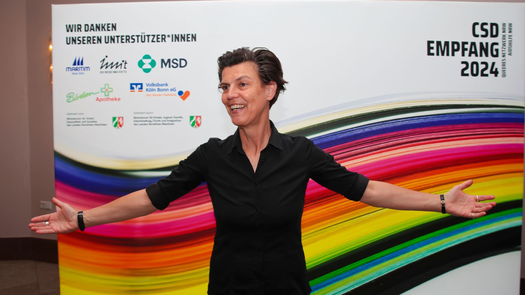 20.07.2024, Köln: Preisträgerin der Kompassnadel: Corolin Emcke.CSD Empfang 2024 von Queeres Netzwerk NRW und Aidshilfe NRW im Maritim Hotel. Foto:Dirk Borm