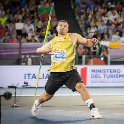 Leichtathletik-Europameisterschaften Rom, 12.06.2024 Max DEHNING GER im Speerwurf Finale Leichtathletik-Europameisterschaften am 12.06.24 im Olympiastadion in Rom, Italien. *** European Athletics Championships Rome, 12 06 2024 Max DEHNING GER in the javelin throw final European Athletics Championships on 12 06 24 at the Olympic Stadium in Rome, Italy Copyright: xBEAUTIFULxSPORTS/LeahxKohringx