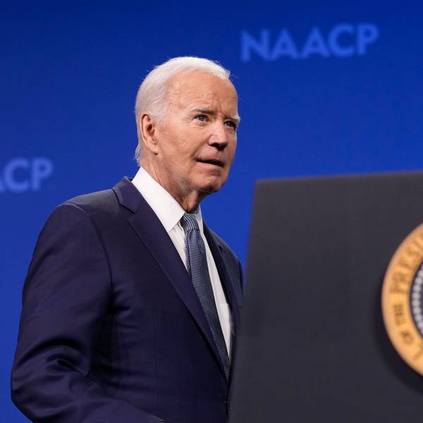 President Joe Biden takes the stage to speak at the 115th NAACP National Convention in Las Vegas, Tuesday, July 16, 2024. Biden tested positive for COVID-19 on Wednesday. (AP Photo/Susan Walsh)