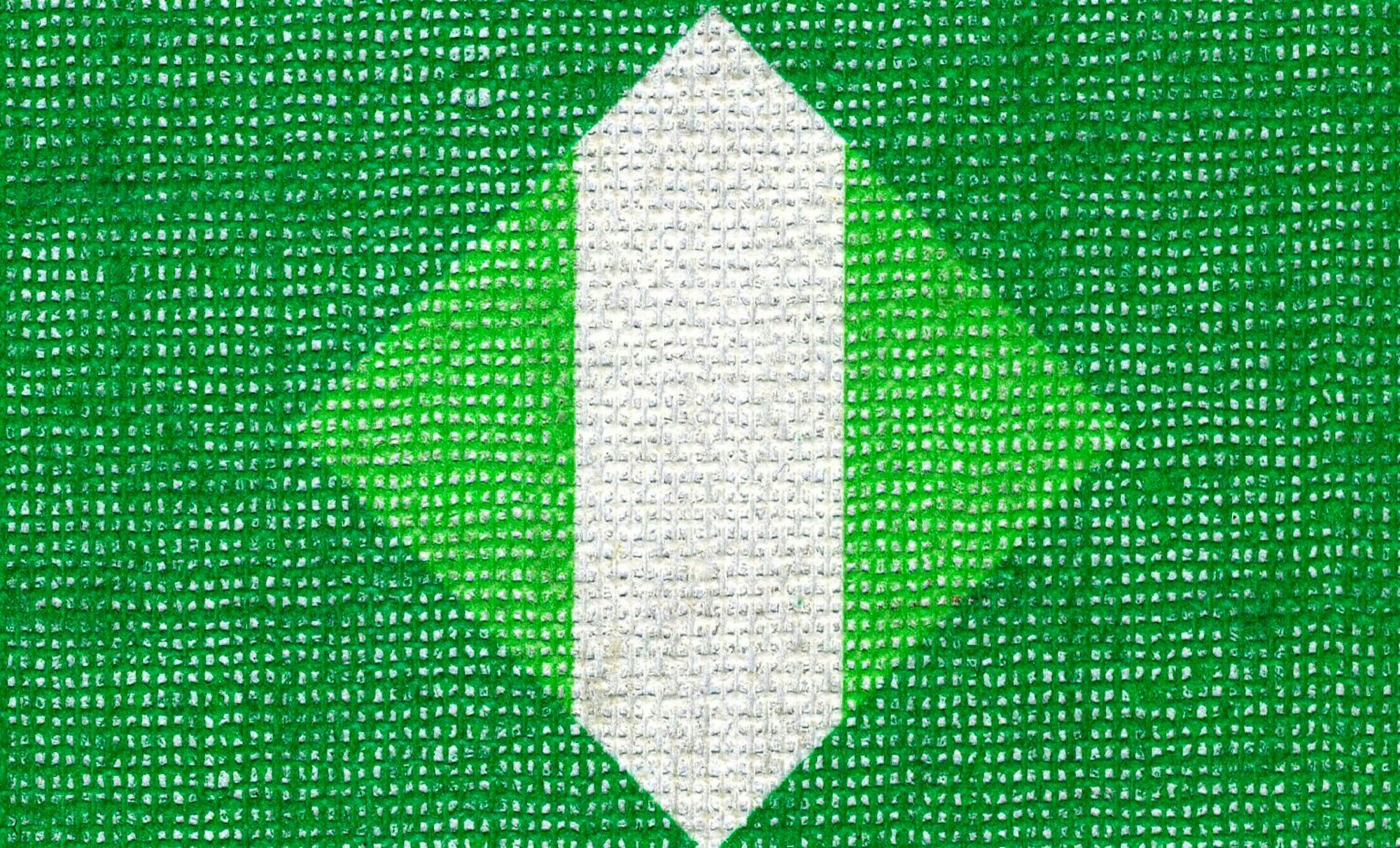 Ein Beispiel auf einem alten Leinen-Bucheinbad für das Stadt-Logo mit dem kräftigen Leverkusen-Grün. Foto: Ralf Krieger