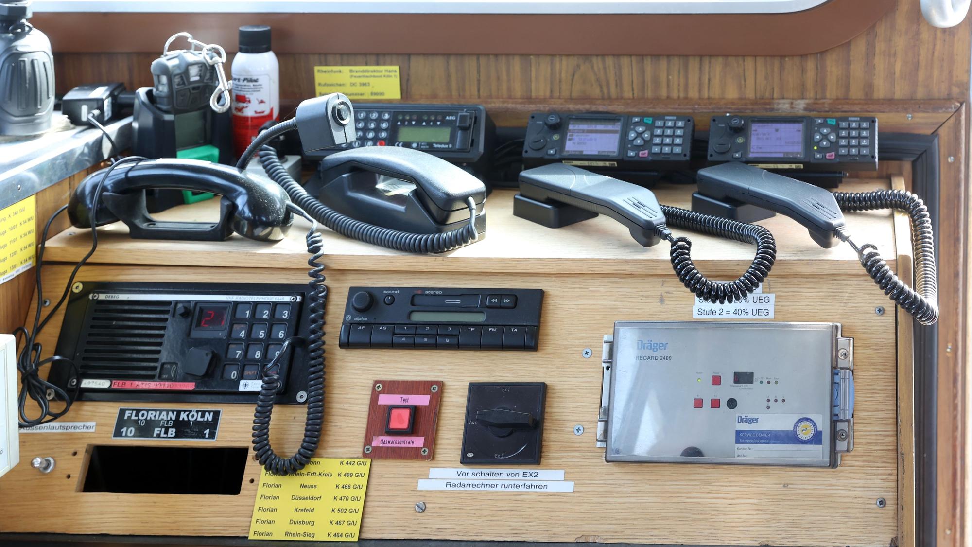 Die Kommunikationszentrale der 40 Jahre alten „Branddirektor Hans“.