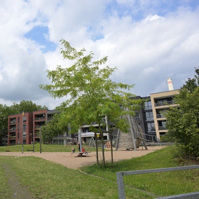 Das Foto zeigt den Spielplatz am Beit Jala-Platz