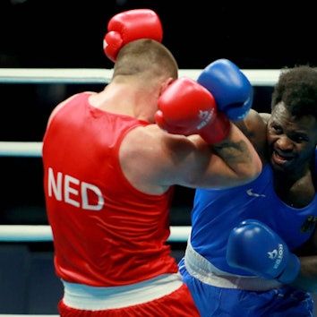 25.06.2023 Nowy Targ Poland 3rd Europaspiele Krakow men s boxing 92 kg preliminaries round of 32 Nelvie Raman Tiafack R Germany :