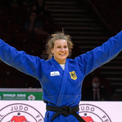 Anna-Maria Wagner jubelt über ihren Sieg.