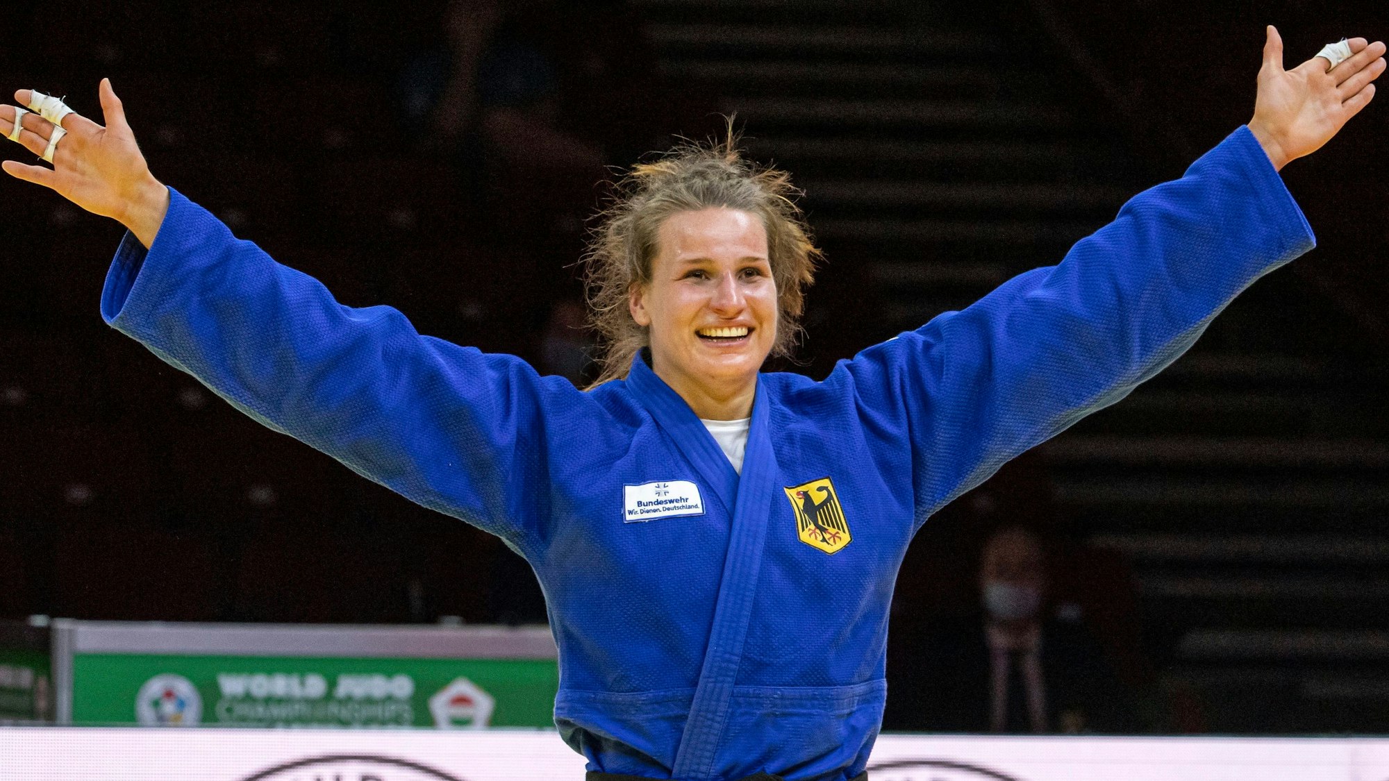 Anna-Maria Wagner jubelt über ihren Sieg.