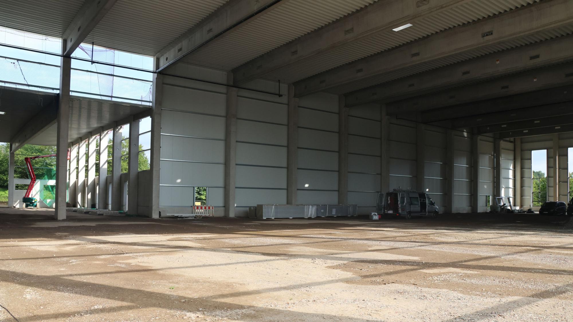 Innenansicht der neuen Halle von Rüggeberg.