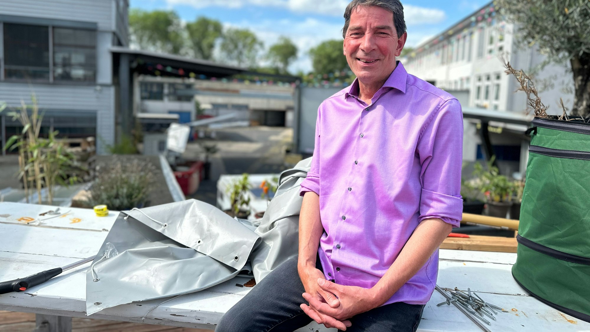 Marcus Reiner krempelt mit den Zwischennutzern gerne selbst die Ärmel hoch.