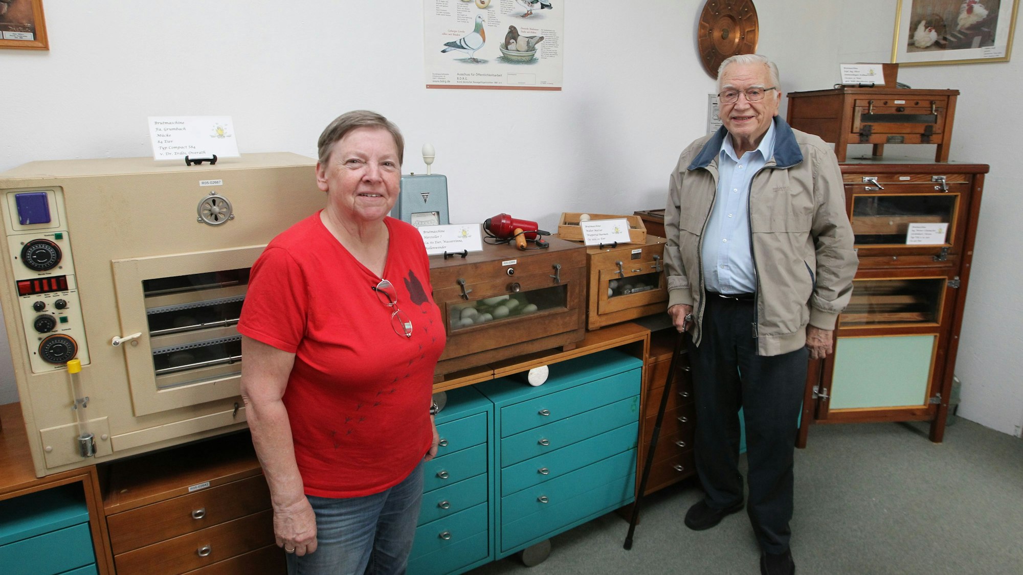Förderverein-Vorsitzende Vera Spix und ihr Mann Martin Lindner (Kassierer) haben das Rheinische Museum für Rassegeflügelkunde aufgelöst.