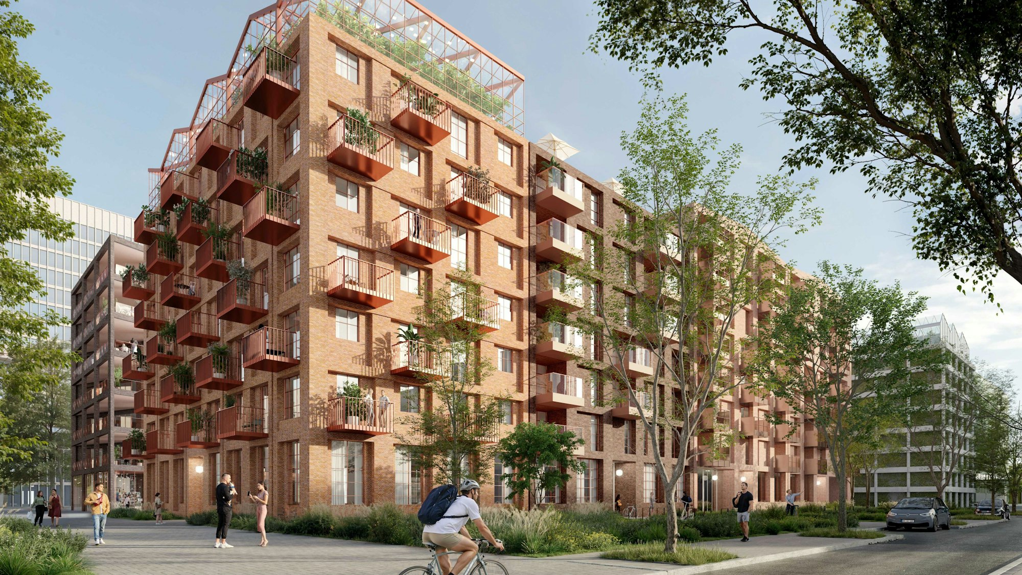 Am Poller Kirchweg sollen Wohnhäuser mit Gewächshaus auf dem Dach entstehen.