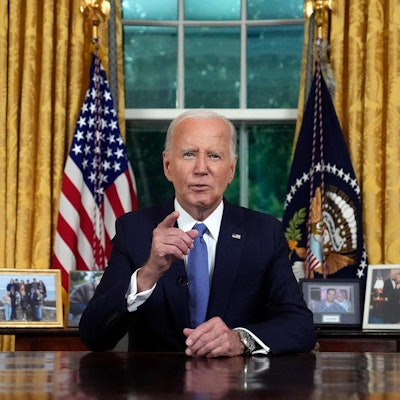 US-Präsident Joe Biden bei seiner TV-Ansprache.